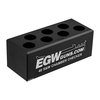Die 7-HOLE CHAMBER CHECKERS aus 6061 T6 Aluminium helfen dir, Jamms und Fehlzündungen zu vermeiden, indem sie die Passgenauigkeit deiner .45 ACP Munition überprüfen.