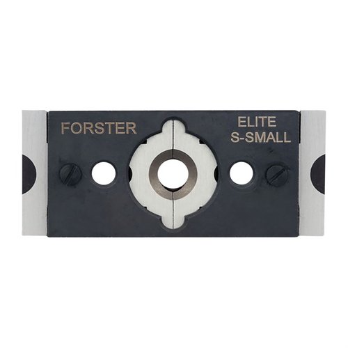 Mit der Forster Quick Change Jaw Assembly kannst du einfach und schnell die Halter für verschiedene Patronengrößen wechseln, ohne die falsche Richtung zu installieren.