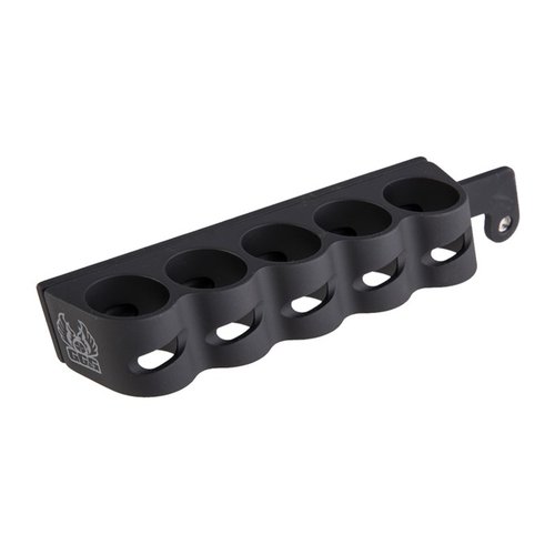 Der GG&G Side-Saddle Shell Holder für die Mossberg Shockwave bietet schnellen Zugriff auf 5 Patronen, ergonomisches Design und einfache Installation ohne Modifikationen.