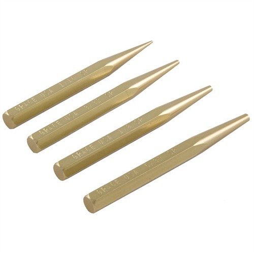 Das 4-teilige Starter Punch Set von GRACE USA ist präzisionsgefertigt aus hochwertigem Messing und perfekt zum Driften von Visieren und Treiben von Stiften.