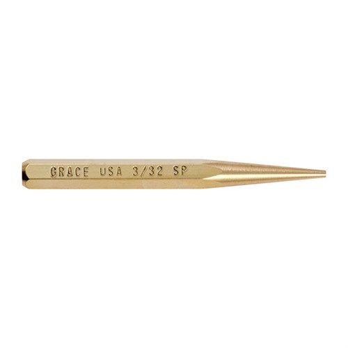 Die Starter Punches von GRACE USA sind präzise aus hochwertigem Messing gefertigt, ideal zum Driften von Visierungen und Treiben von Stiften ohne Beschädigung.
