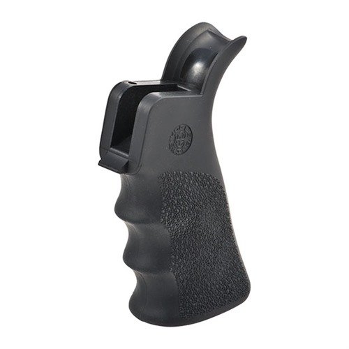 Der HOGUE AR-15 Overmolded Beavertail Grip bietet ergonomische Fingerkerben, eine rutschfeste Cobblestone™-Oberfläche und ist öl- und lösungsmittelbeständig.