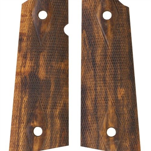 Die extra-langen 1911 SQUARE BOTTOM GRIPS sorgen für einen nahtlosen Sitz mit Add-On Mag Wells, bieten zusätzlichen Komfort und eine rutschfeste Oberfläche.