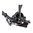 Drehbares, selbstnivellierendes Zweibein 6–9" schwarz