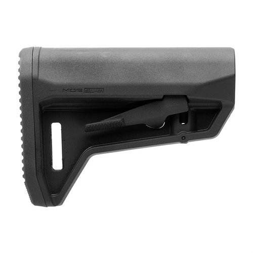 Der MOE SL-M Carbine Stock bietet eine kompakte, leichte Bauweise mit rutschfester Gummischulterstütze, ambidextrischem Release und M-LOK QD Sling Mount.