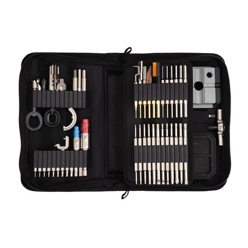 Das Fix It Sticks Field Armorer's Kit bietet eine umfassende Auswahl an spezialisierten Werkzeugen, einschließlich präziser Torque Driver und Plattform-spezifischer Werkzeuge.