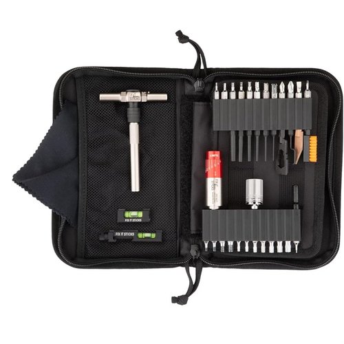 Das Fix It Sticks Long Range Rifle Kit bietet dir hochwertige Werkzeuge, inklusive Torque Limiters und einer praktischen Tragetasche für präzise Wartung und Anpassungen.