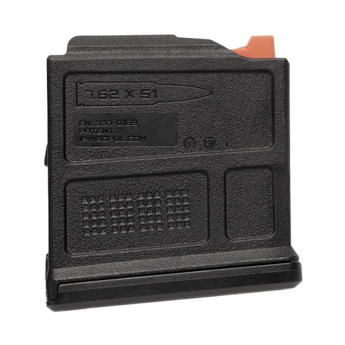 Der PMAG 5 7.62 AC für die SIG CROSS bietet zuverlässige Leistung, eine hohe Sichtbarkeit des Followers und ist leicht auf 6 Schuss erweiterbar. Hergestellt aus robustem Polymer.