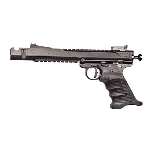 Die BLACK MAMBA-TF vereint die Vorteile der Volquartsen Scorpion 22 LR mit einem leichten Aluminiumrahmen und bietet präzise Leistung dank des 6" Laufs.