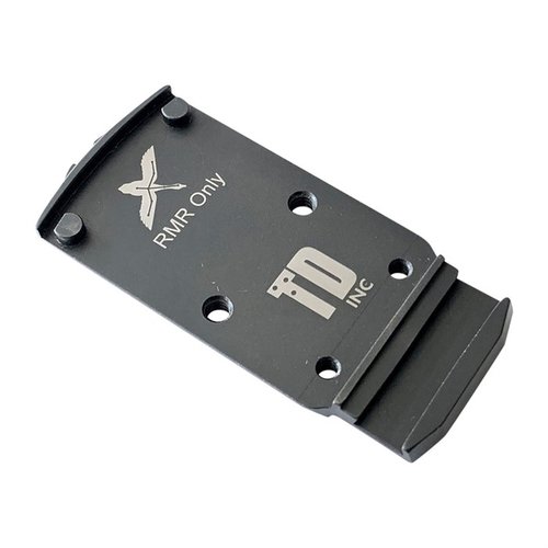 Die OPF-P320, RMR, RSD ist eine robuste Adapterplatte aus 4140 Stahl, perfekt für Trijicon RMR und kompatible Holosun-Modelle, einfach zu montieren.
