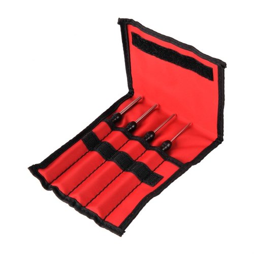 Das AK-47 Roll Pin Set bietet dir einen vollständigen Satz aus Stahl-Punches mit hammerloser Impact-Technologie, ideal für deine AK-47 und bequem im Transportcase.