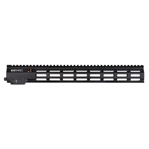 Die MK18 16" Super Modular Rail bietet ein schlankes Profil, M-LOK-Kompatibilität, Arca-Swiss Schnittstelle und ist aus leichtem 7000er Aluminium gefertigt.