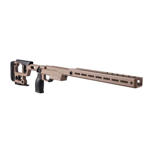 Das AERO PRECISION SOLUS Competition Chassis bietet eine präzise Verbindung, Modularität, verstellbare Ergonomie und Kompatibilität mit M-LOK und Arca Swiss.