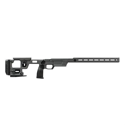 Das AERO PRECISION SOLUS Competition Chassis bietet eine präzise Verbindung, Modularität, Ergonomie und Anpassungsfähigkeit für Remington 700 SA mit M-LOK und Arca.