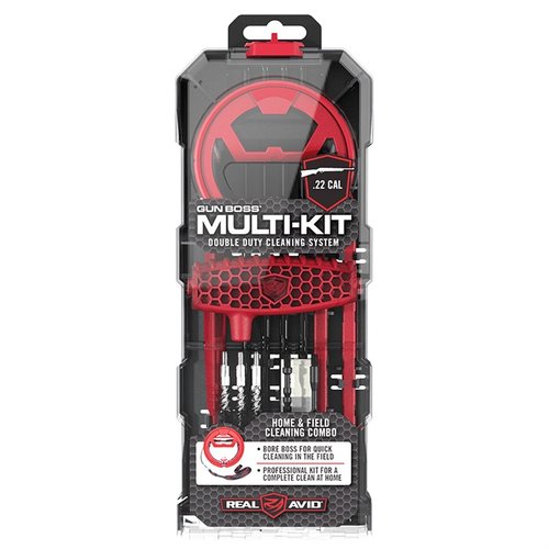 Das GUN BOSS MULTI-KIT bietet dir alles, um deine Waffe schnell und gründlich zu reinigen, egal ob zu Hause oder im Feld. Mit Bore Boss und umfangreichem Reinigungssatz!