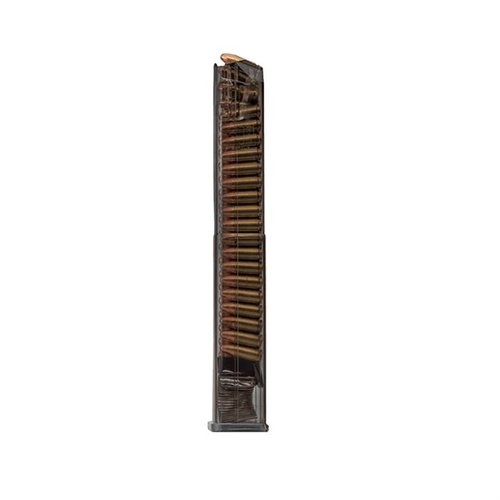 Die ETS durchsichtigen Magazine für Glock® bieten höchste Sichtbarkeit, Zuverlässigkeit und einfache Reinigung, ideal für alle Glock® Modelle.
