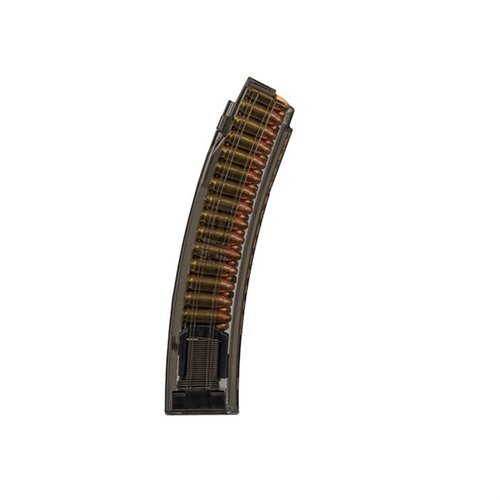 Das 9MM Magazin für CZ Scorpion Evo 3+ bietet 40 Schuss Kapazität, extreme Schlagfestigkeit, chemische Beständigkeit und eine transparente Bauweise zur Munitionskontrolle.