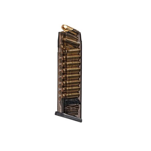Die 10MM Magazine für Glock® bieten extreme Schlagfestigkeit, Chemikalienresistenz und eine transparente Bauweise zur Munitionskontrolle. Lebenslange Garantie!