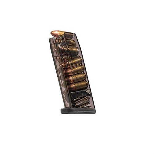 Das HECKLER & KOCH VP9SK Magazin bietet 12 Schuss, extreme Schlagfestigkeit, chemische Beständigkeit und eine transparente Bauweise zur Munitionskontrolle.