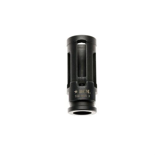 Der BCMGUNFIGHTER™ Compensator Mod 3-5.56 reduziert Mündungssprung, Geräusch und seitlichen Druck, während er gleichzeitig die Korrosionsbeständigkeit maximiert.