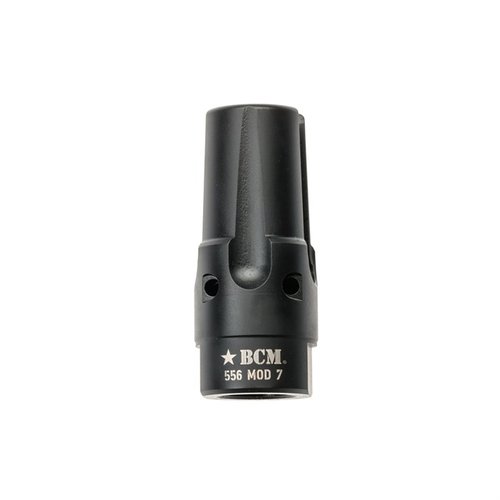 Der BCMGUNFIGHTER™ Compensator Mod 7-5.56 reduziert Mündungshochlauf, Blendung und Lärm, bietet optimalen Flash-Schutz und ist nitriert für maximale Korrosionsbeständigkeit.