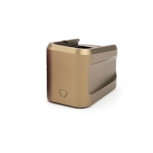 Die Strike Industries Aluminum Extended Magazine Plate für GLOCK G19 (9mm) bietet plus 5 Runden, ein robustes Design aus 6061-T6 Aluminium und eine sichere Montage.