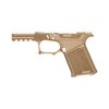 Der SCT 19 Compact Frame bietet dir eine aggressive Grifftextur, verlängerten Beavertail, untercut Triggerguard und eine praktische 4-Slot Picatinny-Schiene.