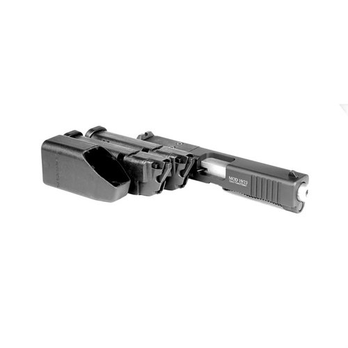 Konvertiere deine 9mm/.40 S&W Glock in eine 22lr für kostengünstiges Training, inklusive zwei 10-Round-Magazinen und einer praktischen Tragetasche.