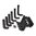 Pistolenhalter für 12 Waffen, schwarz