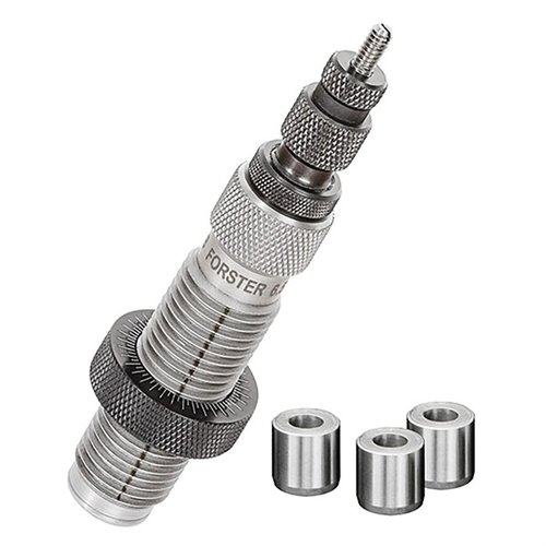 Das Bushing Full Length Sizing Die Kit enthält die handpolierte Forster Full Length Bushing Die und drei speziell ausgewählte Standardbushings für optimale Ergebnisse.