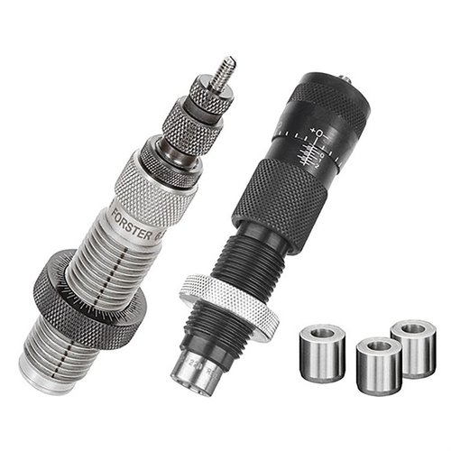 Das Bushing Full Length- Ultra Micrometer Die Set von Forster bietet dir eine präzise Full-Length Bushing Die und eine Bench Rest® Ultra Micrometer Seater Die in bester Qualität.
