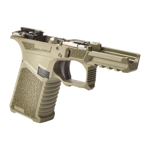 Der SCT 19 Rahmen bietet aggressive Textur, ergonomisches Design, Picatinny-Schiene, flared Magwell und ist kompatibel mit Glock® Gen 1-3 Teilen.