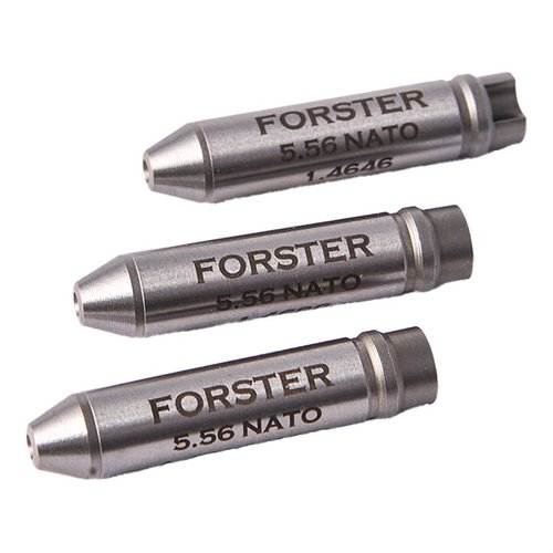 Mit dem 5.56 Armorers Headspace Gauge Kit von Forster hast du alles, um präzise Messungen durchzuführen, ohne den Bolzen zerlegen zu müssen!