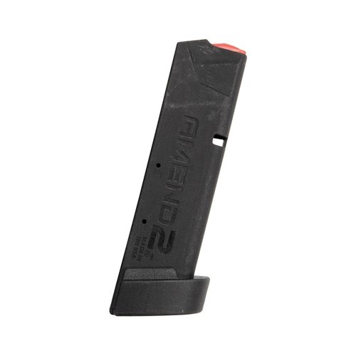 Das Amend2® A2-320 Magazin für die Sig Sauer P320 bietet 15 Schuss, besteht aus robustem Polymer und hat eine langlebige, korrosionsbeständige Feder.