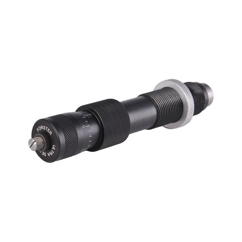 Die Forster XL Ultra Micrometer Seater Dies bieten präzise Einstellmöglichkeiten für die Geschosslängen und sind perfekt für die XL Coax Press und große Patronen.