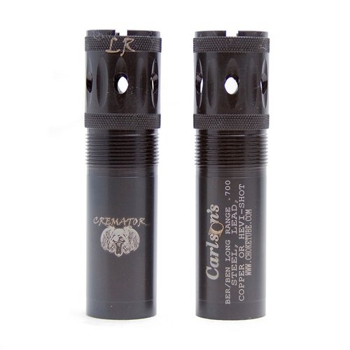Die Carlson's Cremator® Choke Tubes mit Triple Shot Technology (TST) bieten eine sanfte Übergang, weniger Pelletdeformation und dichtere Muster für effektives Wasserfowl-Jagen.