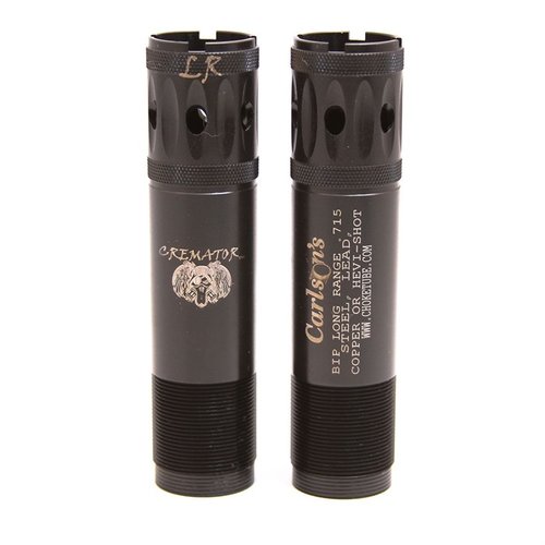 Die Carlson's Cremator® Choke Tubes mit Triple Shot Technology (TST) bieten eine sanfte Übergangszone, weniger Pelletdeformation und dichtere Muster für effektives Wasserfowl-Jagen.