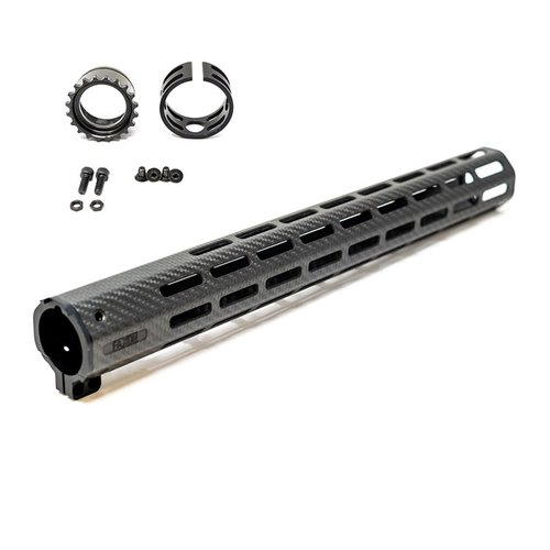 Der Faxon Firearms Streamline Carbon Fiber Handguard ist leicht, stärker als Aluminium, bietet 8 M-LOK Slots und schützt deine Hand vor Hitze.