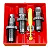 Das Lee Steel 3-Die Pistol Set bietet dir alles, was du für präzises Reloading benötigst: Full Length Sizing Die, Bullet Seating Die und Powder Through Expanding Die.