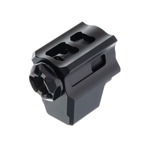 Der T-Comp Kompensator reduziert Mündungshochlauf und Rückstoß, passt auf Gen3-Gen5 Glocks und lässt sich ohne Set-Schrauben in Sekunden installieren.