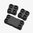 DAKA BINS 3er-Pack: eine 2x4 und zwei 2x2, schwarz