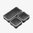 DAKA BINS 3er-Pack: eine 2x4 und zwei 2x2, schwarz
