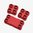 DAKA BINS 3er-Pack – ein 2x4 und zwei 2x2, rot