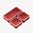 DAKA BINS 3er-Pack – ein 2x4 und zwei 2x2, rot