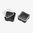 DAKA 2x2 Behälter 3,6" × 3,6" × 1,8" Schwarz, 2er-Pack