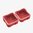 DAKA 2x2 Behälter 3.6" x 3.6" x 1.8" Rot, 2er-Pack