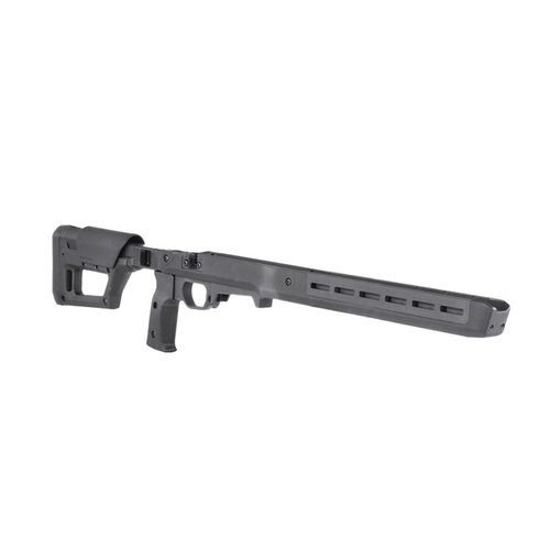 Der PRO 700 LITE Stock für Remington 700 LA bietet ein leichtes Design, anpassbare Ergonomie und zahlreiche M-LOK Slots für optimale Anpassung und Komfort.
