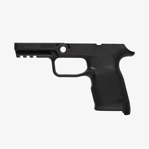Der Magpul EHG SG9 Griprahmen für die SIG Sauer P320 bietet ergonomisches Design, flared Magazinwell, Picatinny-Schiene und einen reversiblen Magazinrelease.