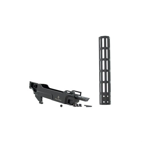 Entdecke das Vendetta™ Chassis aus hochwertigem Aluminium – leicht, robust und mit M-LOK®-Schienen für individuelle Anpassungen deiner Waffe.