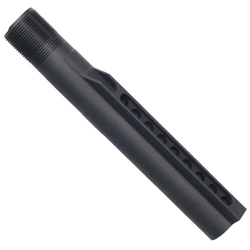 Der KAK A5-Längen Buffer Tube bietet 9 verstellbare Positionen für mehr Komfort und ist kompatibel mit allen AR-mil-spec Lower. Präzise gefertigt für Langlebigkeit.